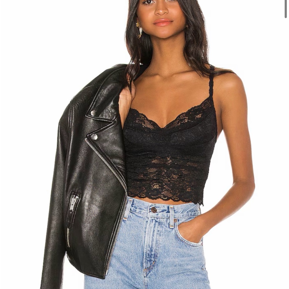 Shortie Crop Cami in Black Lace by Cosabella (from Revolve)